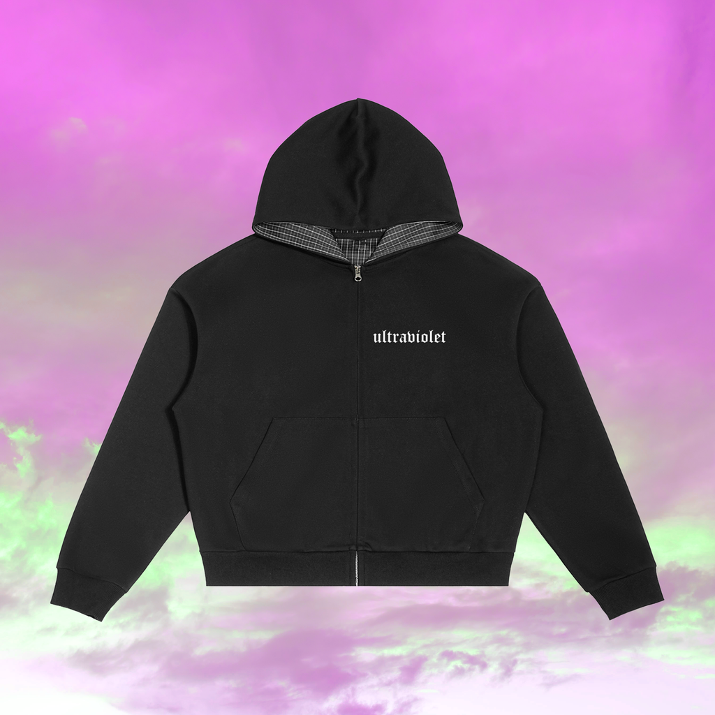 UV Plaid Boxy Hoodie